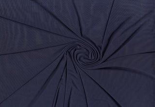 Power mesh spandex stretch knit fabric with sheer structure and 4 way stretch for apparel and dancewear NAVY