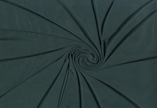 Power mesh spandex stretch knit fabric with sheer structure and 4 way stretch for apparel and dancewear HUNTER GREEN