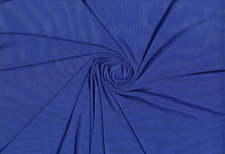 Power mesh spandex stretch knit fabric with sheer structure and 4 way stretch for apparel and dancewear ROYAL
