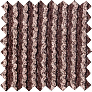 Soft ribbed knit texture with structured ridges and flexible 4-way stretch for apparel and crafts BROWN