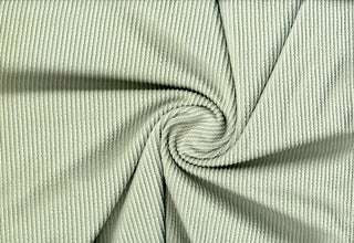 Soft ribbed knit texture with structured ridges and flexible 4-way stretch for apparel and crafts SAGE