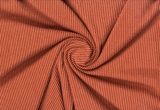 Soft ribbed knit texture with structured ridges and flexible 4-way stretch for apparel and crafts RUST