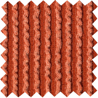 Soft ribbed knit texture with structured ridges and flexible 4-way stretch for apparel and crafts RUST