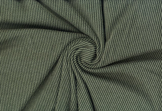 Soft ribbed knit texture with structured ridges and flexible 4-way stretch for apparel and crafts OLIVE