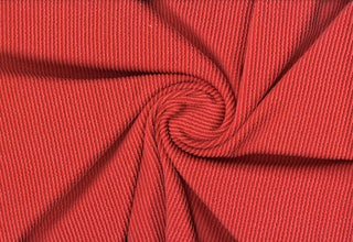 Soft ribbed knit texture with structured ridges and flexible 4-way stretch for apparel and crafts