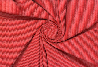 Soft ribbed knit texture with structured ridges and flexible 4-way stretch for apparel and crafts SEA CORAL