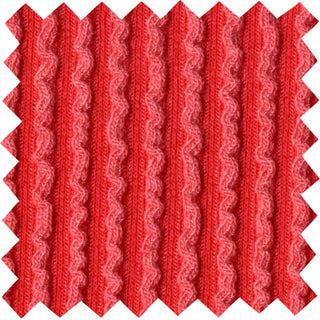 Soft ribbed knit texture with structured ridges and flexible 4-way stretch for apparel and crafts SEA CORAL