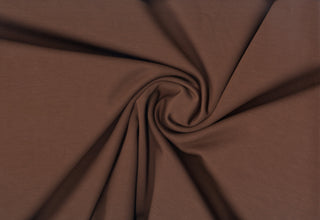 Modal-inspired soft double knit with a fine, smooth surface and subtle brushed  finish, ideal for apparel. BROWN