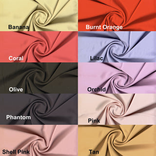 Luxury twill fabric featuring soft crepe texture, perfect for prom dresses, bridal wear, and DIY crafts