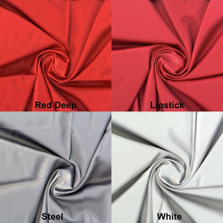 Smooth, glossy satin fabric with a soft, fluid drape and subtle stretch for elegant sewing projects