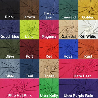 Stretch jersey slinky knit with a soft shimmer finish and flexible, fluid drape for sewing projects